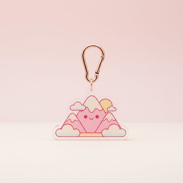Gudetama Land Carabiner Acrylic Keyring
