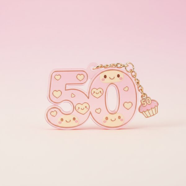 Hello Kitty 50th Anniversary Acrylic Keychain