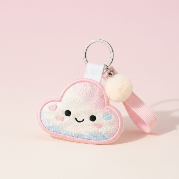 Sanrio Embroidered Logo Keychain