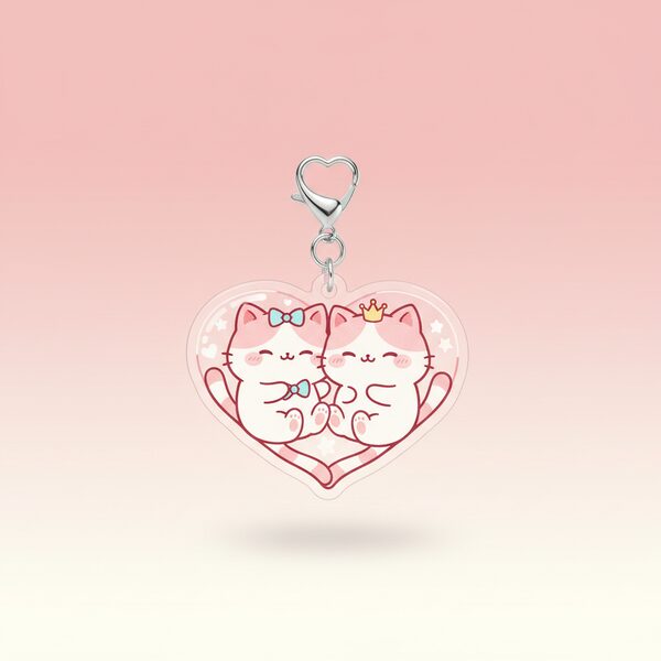 Sanrio Love Cats Acrylic Charm